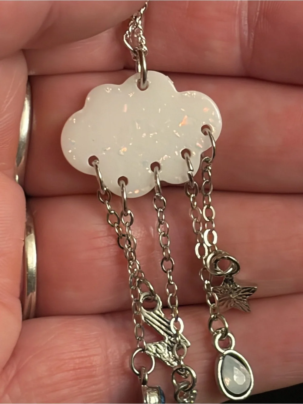 Handmade shiny silver